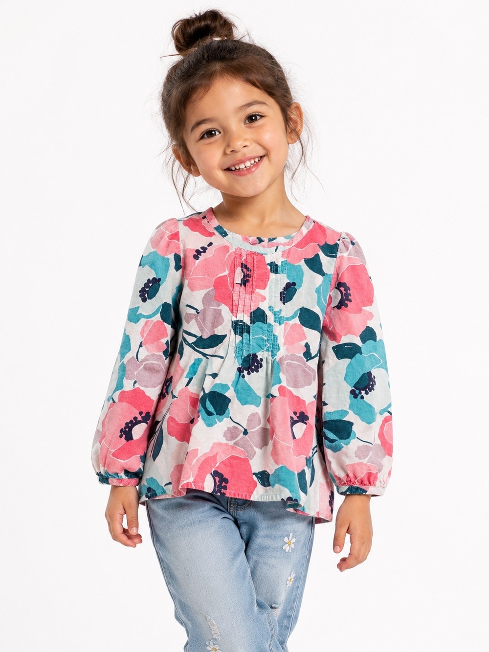 4/$20 Gymboree Floral Corduroy Top – Girls Size 5